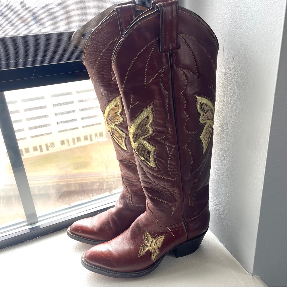 Vintage Justin Tall Cowboy western boots